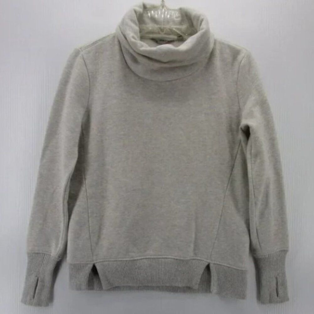 Athleta Sweatshirt XXS Heather Gray Turtleneck Pullover Long Sleeve